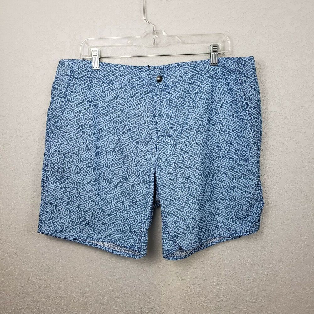 NWT Zachary Prell Swim Trunks shorts suit blue size 36 polka dot beach